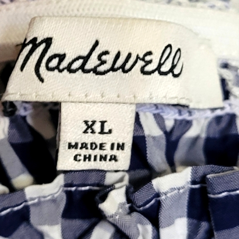 Madewell Gingham Over The Shoulder Top - Picture 4 of 5